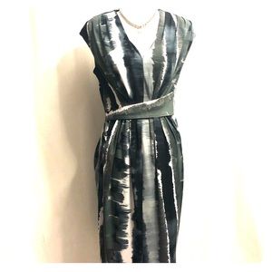 KOMAROV body con tyedie dress M
